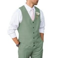 thumbnail image 1 of Mens Suit 2 Piece Slim Fit Suit for Wedding Vest Pants Suit for Wedding Groom Formal Business Sage Green M, 1 of 6