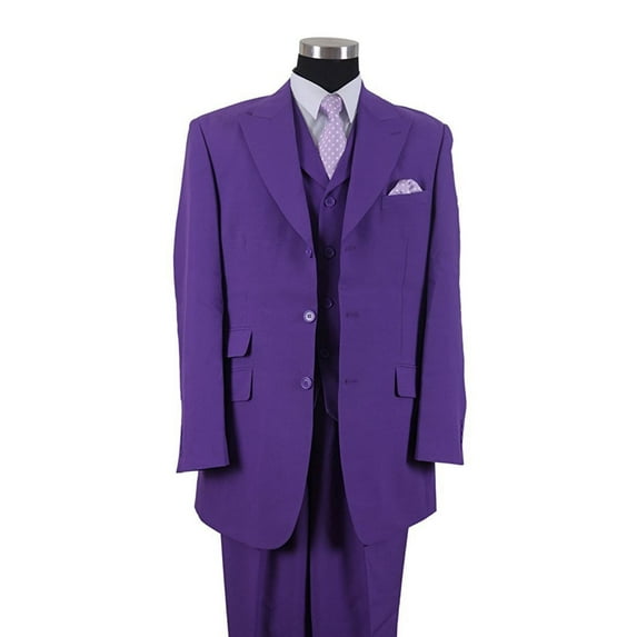 Mens Suit 3 Piece Set Solid Regular Fit