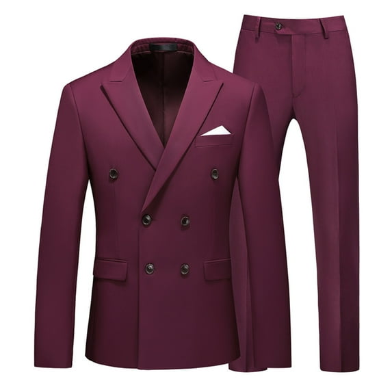 Mens Suit,Autumn Winter Two Piece Solid Color Lapel Collar Long Sleeve Multi Pocket Suit For Formal Wear,Mens Suits,,6XL