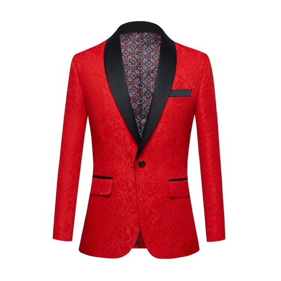 Mens Suit Floral Slim Fit Tuxedo Clothes Shawl Lapel Blazer Jacket for Wedding Prom Dinner Party Tuxedo