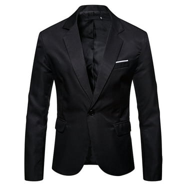 RYRJJ Men's Casual Notched Lapel Slim Fit Suit Blazer Jacket One Button ...
