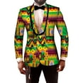 thumbnail image 1 of Mens Suit Jacket Floral Printed Two Button Casual Blazer Coat, 1 of 5