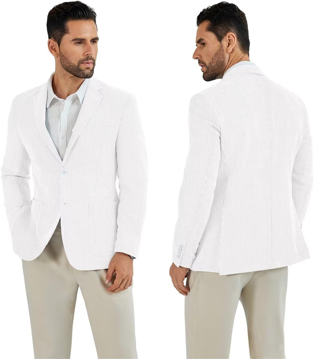 Generico Uomini Paillette Shiny Stereoscopic Pattern Prom Suit - 12