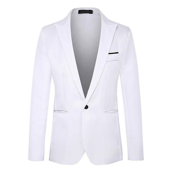 Mens Suit Slim Fit One Button Solid Tuxedo Blazers Jacket Business Suits Wedding Party Homecoming Suit Jacket for Men