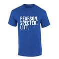 thumbnail image 1 of Mens Suit Tshirt Pearson Specter Litt Short Sleeve T-shirt-Heather Royal-6xl, 1 of 1