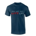 thumbnail image 1 of Mens Suit Tshirt You Just Got Litt Up Short Sleeve T-shirt-Heather Navy-medium, 1 of 1