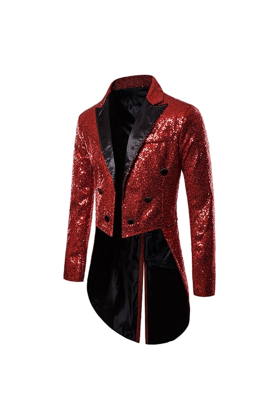 Mens Suit Tuxedo, Banquet Nightclub Show Sequins Fashion Design Coat, Formal Evening Wear, Glitter Blazer Jacket