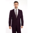 thumbnail image 1 of Mens Suit Two Piece One Button Peak Lapel Solid Suits, 1 of 6