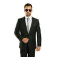 thumbnail image 1 of Mens Suit Two Piece One Button Peak Lapel Solid Suits, 1 of 6
