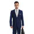 thumbnail image 1 of Mens Suit Two Piece Slim Fit Solid Notch Lapel Tuxedo Set, 1 of 4