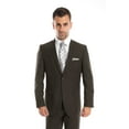 thumbnail image 1 of Mens Suit Two Piece Slim Fit Solid Notch Lapel Tuxedo Set, 1 of 4