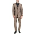 thumbnail image 1 of Mens Suit Two Piece Solid Notch Lapel Set With Free Matching Vest, 1 of 5