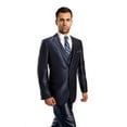 thumbnail image 1 of Mens Suit Two Piece Solid Notch Lapel Set With Free Matching Vest, 1 of 5