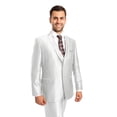 thumbnail image 1 of Mens Suit Two Piece Solid Notch Lapel Set With Free Matching Vest, 1 of 4
