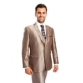 thumbnail image 1 of Mens Suit Two Piece Solid Notch Lapel Set With Free Matching Vest, 1 of 5
