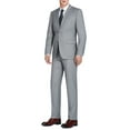 thumbnail image 1 of Mens Suits Solid Two Piece Classic Fit 2 Button Notch Lapel Business Dress Suit for Men, 1 of 8