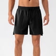thumbnail image 1 of Mens Summer Beach Shorts Casual Plain Elastic Waist Drawstring Vacation Shorts with Pockets Black XXL, 1 of 7