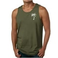 thumbnail image 1 of Mens Summer Beach Tank Top Hawaiian Palm Tree Print Sleeveless Muscle Basic Tee Vacation Tops, 1 of 5