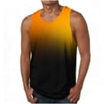 thumbnail image 1 of Mens Summer Beach Tank Tops Workout Muscle Gym Sleeveless T Shirts Crew Neck Gradient Tee Tops, 1 of 5