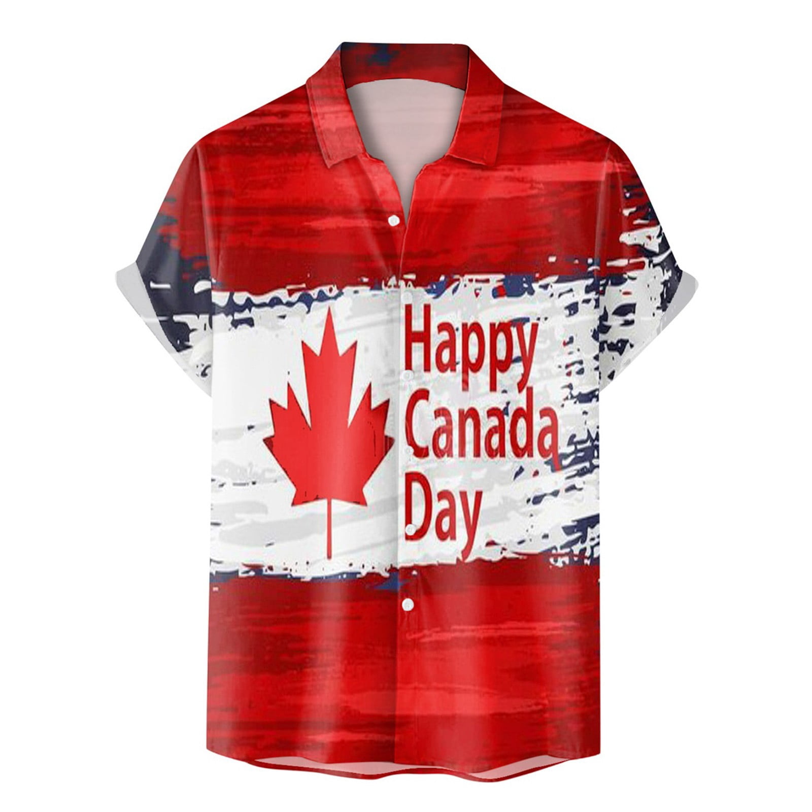 Men's Luminous Moon Beach Button-Up Shirt - 3D Digital Print Halloween & Hawaiian Style Short Sleeve Tee - View #5