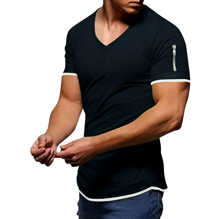 Mens short sleeve shirt with zipper pocket new arrivals
