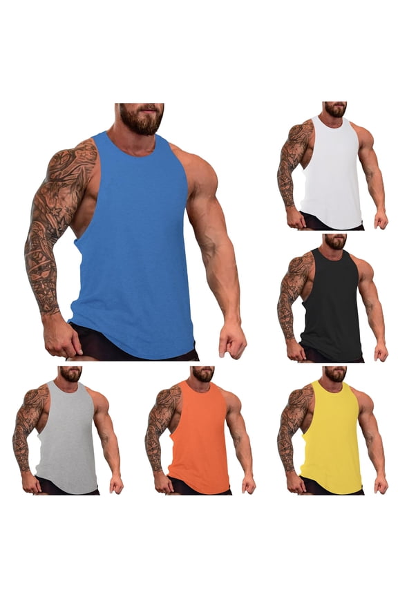 Mens Summer Fitness Broad Shoulder Casual Loose Running Sleeveless Vest Mesh Top Men