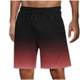 thumbnail image 1 of Mens Summer Hawaiian Shorts Ombre Tie Dye Drawstring Elastic Waist Fashion Beach Board Short Pants Fathers Gift, 1 of 4