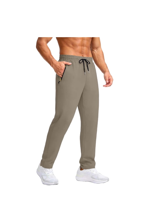 Mens Summer Jogger Pants Cool Breathable Drawstring Elastic Waist Running Sweatpants with Pockets Fathers Gift