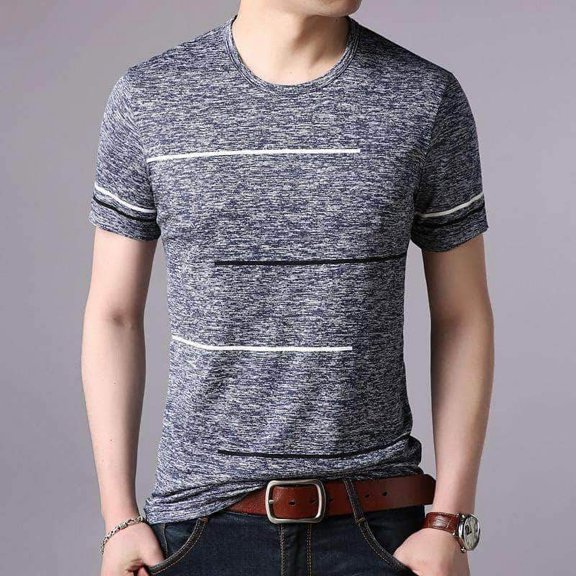 Mens Summer O Neck Streetwear Tops