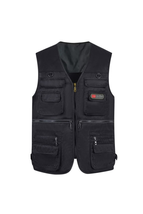 Mens Summer Outdoor Work Safari Fishing Travel Photo Vest with Pockets