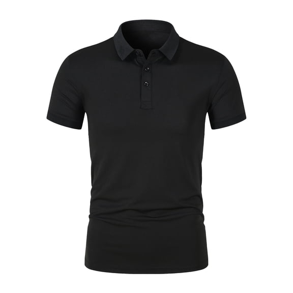 Mens Summer Polo Shirts Lightweight Breathable Plain T-Shirts Regular Fit Short Sleeve Tops Athleisure Crew Tennis T Shirt