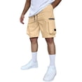 thumbnail image 1 of Mens Summer Relaxed Fit Cargo Shorts Elastic Waist Drawstring Work Hiking Athletic Fishing Shorts with Zip Pockets, XL, 1 of 5