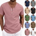 thumbnail image 1 of Mens Summer Shirts Short Sleeve With Pocket Soft Short Sleeve Top With Button Placket And Front Pocket For Summer Vacations And Daily WearSize XXL, 1 of 5