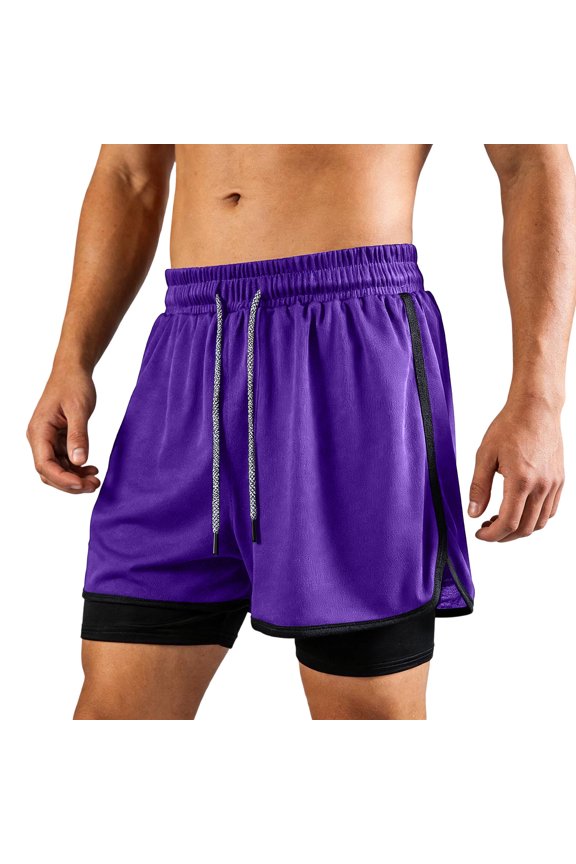 Mens Summer Shorts Solid Summer Casual Sports Quick Dry Board Shorts Beach Mesh Pants