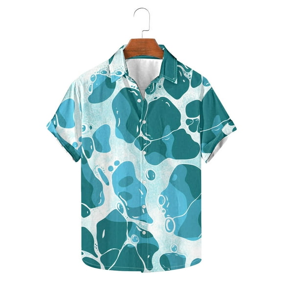 Mens Summer Tops Dressy Casual 3/4 Sleeve Summer Blouses for Men 2025 Button Down Shirts for Men Plus Mens Sports Tops Pastel Summer Shirts for Teens Modest