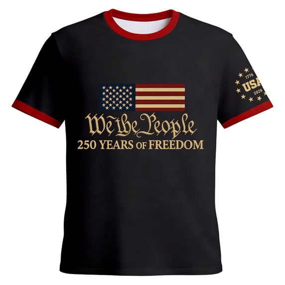 Mens Summer Tops Short Sleeve 1776-2026 250Th Anniversary Print Basic Spring T Shirts Casual Crew Neck Trendy Tees