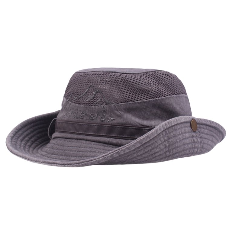 Mens Sun Hat Fishing Hunting Bucket Hat Boonie Outdoor Cap Washed