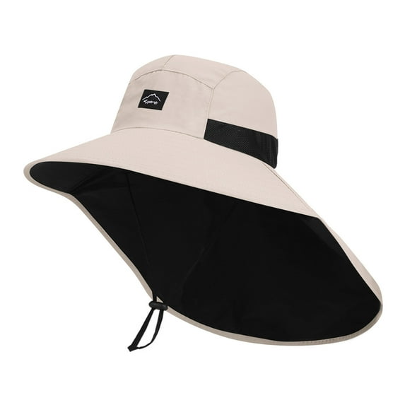 Mens Sun Hat, Sun Hats for Men UPF 50+ UV Protection Wide Brim Hiking Fishing Hat with Neck Flap