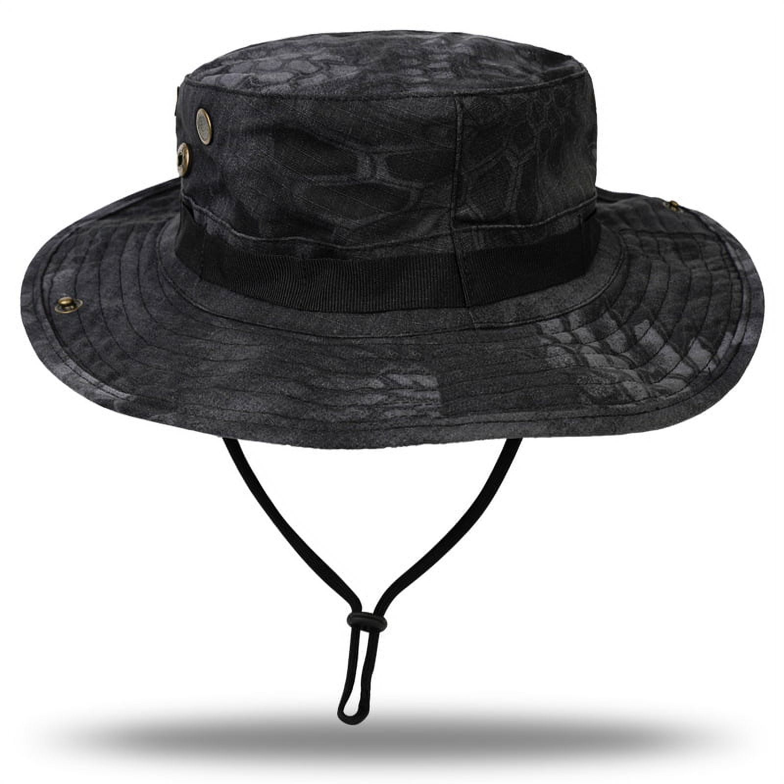 Mens Sun Hat Sun Protection Wide Brim Bucket Hat Waterproof Foldable