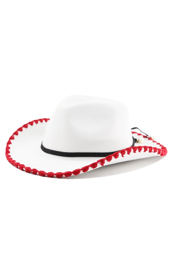 Mens Sun Hats with Uv Protection Western Cowboy Hat, Horseback Riding Hat, Outdoor Tourism Equestrian Hat, Curved Brim Woolen Top Hat