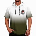 thumbnail image 1 of Mens Sun Hoodie UPF 50+ Short Sleeve Hooded Sun Tee, Relaxed Fit Quick Dry Uv Protection Fishing Shirt Camping Top Dark Green M, 1 of 4