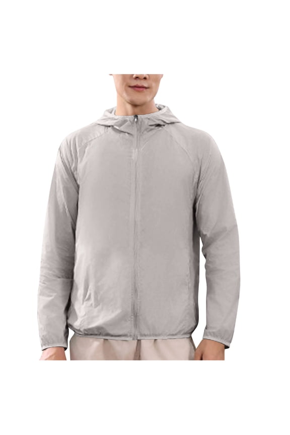 Mens Sun Hoodie UV Protection - UPF 50+ Sun-Proof Clothing Hoop Mask Running, Cycling, Fishing