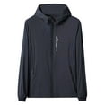 thumbnail image 1 of Mens Sun Protection Jackets Lightweight Thin Breathable Outdoor Jacket with Hood Men & Women Fishing Thin Coat with Pockets Outdoor Hooded Jacket Dark Gray 4XL, 1 of 9