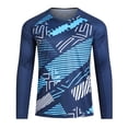 thumbnail image 1 of Mens Sun Shirt Crew Neck for Summer, UV Protection Shirts for Men Moisture Wicking Quick Dry, SPF Long Sleeve Shirt Men UPF 50 Rash Guard Lightweight Blue M, 1 of 4
