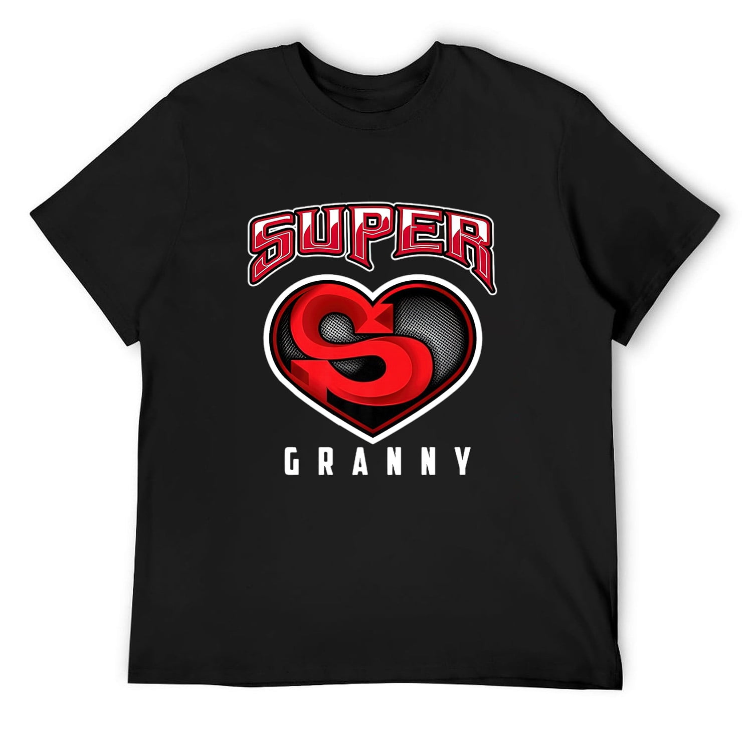 Mens Super Granny Shirt | Cute Grandma Is A Hero Tee Gift Black Large ...
