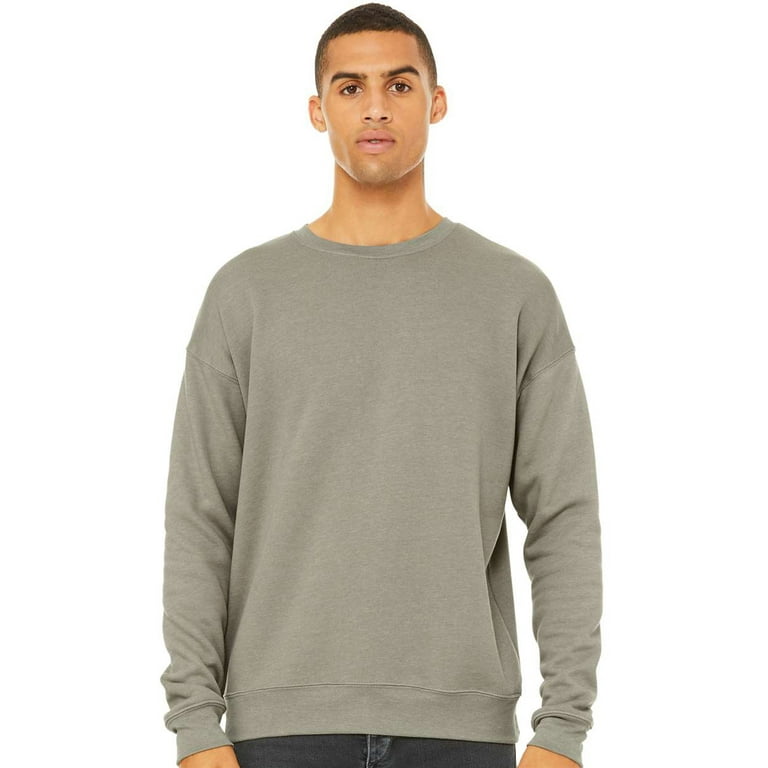 Mens Super Soft Airlume Cotton Polyester Fleece Sweatshirt Extra Small Heather Stone Walmart