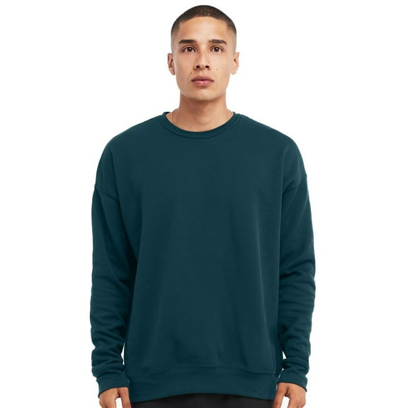 Mens Super-Soft Airlume Cotton/Polyester Fleece Sweatshirt, Large Atlantic Blue