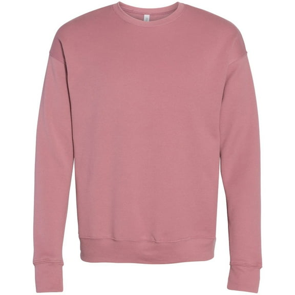 Mens Super-Soft Airlume Cotton/Polyester Fleece Sweatshirt, Large Mauve Pink