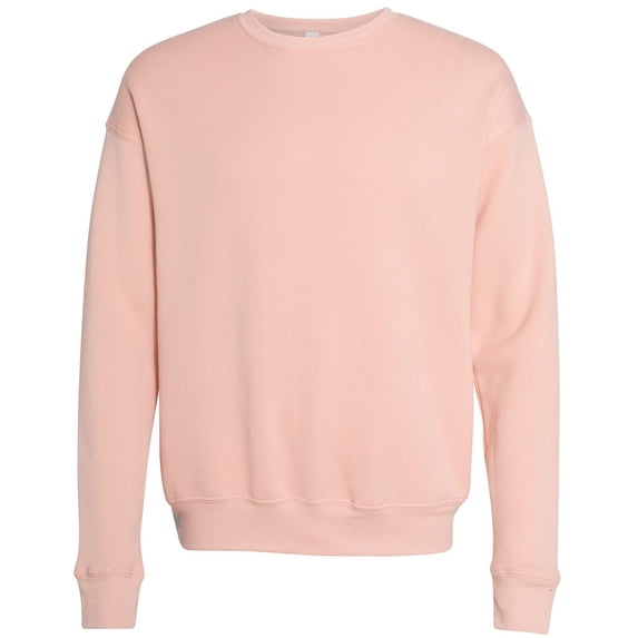 Mens Super-Soft Airlume Cotton/Polyester Fleece Sweatshirt, Large Peach