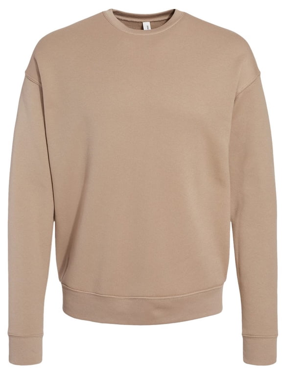 Mens Super-Soft Airlume Cotton/Polyester Fleece Sweatshirt, Large Tan